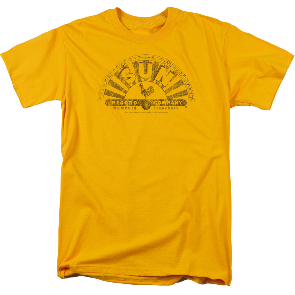 Sun - Worn Logo - Short Sleeve Adult 18/1 - Gold T-shirt