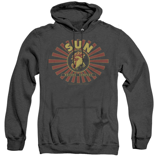 Sun - Sun Ray Rooster - Adult Heather Hoodie - Black