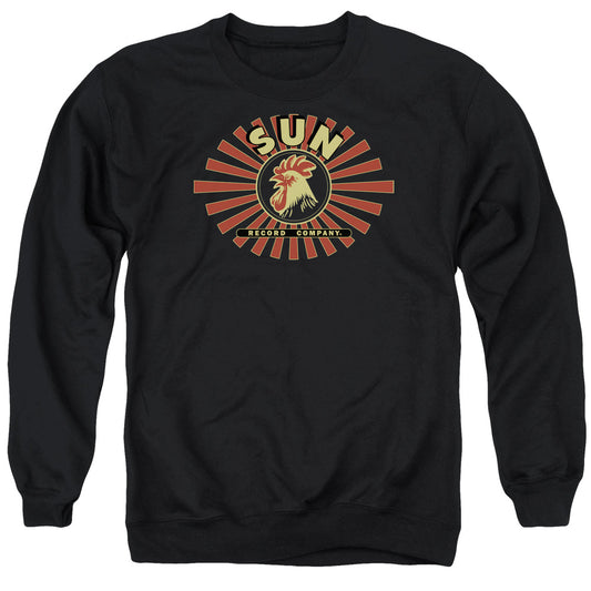 Sun - Sun Ray Rooster - Adult Crewneck Sweatshirt - Black