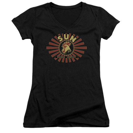Sun - Sun Ray Rooster - Junior V-neck - Black