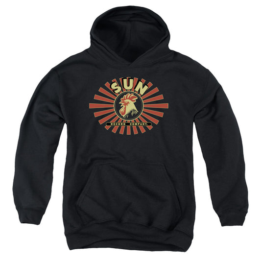 Sun - Sun Ray Rooster - Youth Pull-over Hoodie - Black