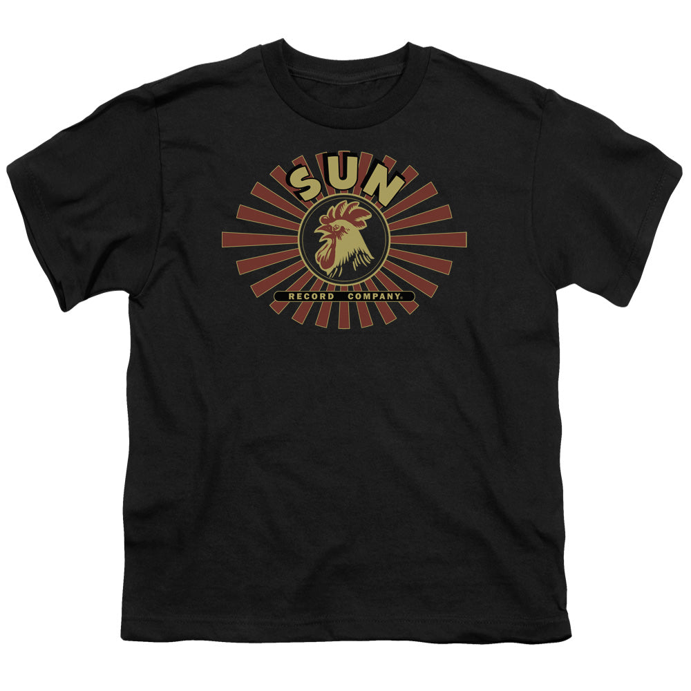 Sun - Sun Ray Rooster - Short Sleeve Youth 18/1 - Black T-shirt