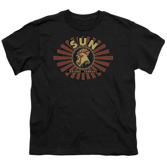 Sun - Sun Ray Rooster - Short Sleeve Youth 18/1 - Black T-shirt