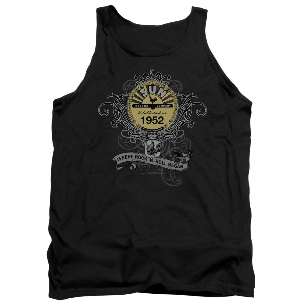 Sun - Rockin Scrolls - Adult Tank - Black