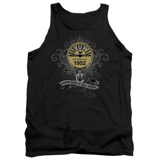 Sun - Rockin Scrolls - Adult Tank - Black