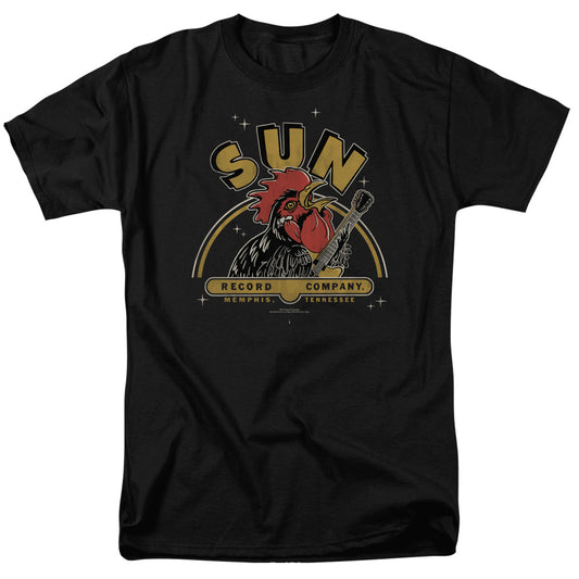 Sun - Rocking Rooster - Short Sleeve Adult 18/1 - Black T-shirt