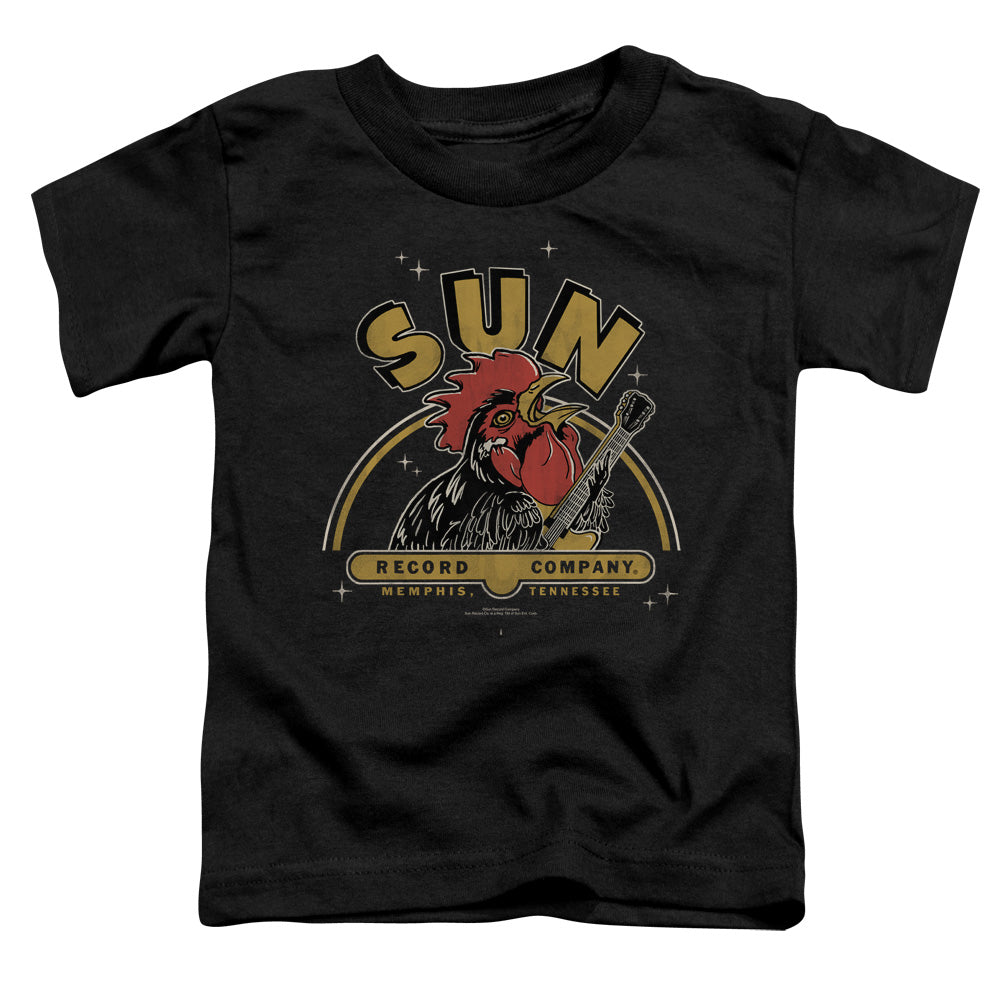 Sun - Rocking Rooster - Short Sleeve Toddler Tee - Black T-shirt