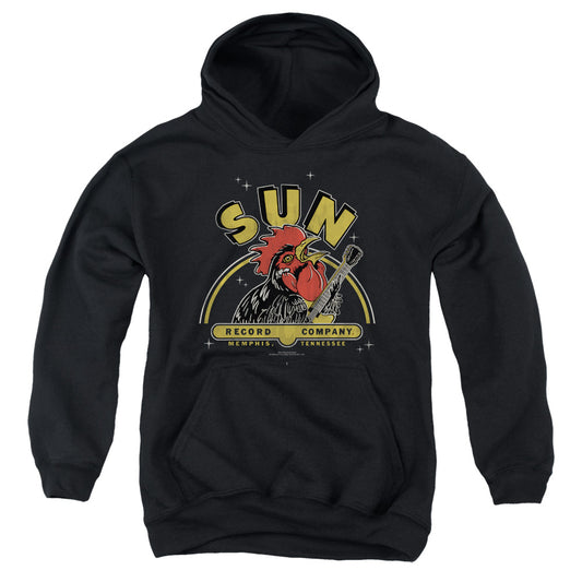 Sun - Rocking Rooster - Youth Pull-over Hoodie - Black