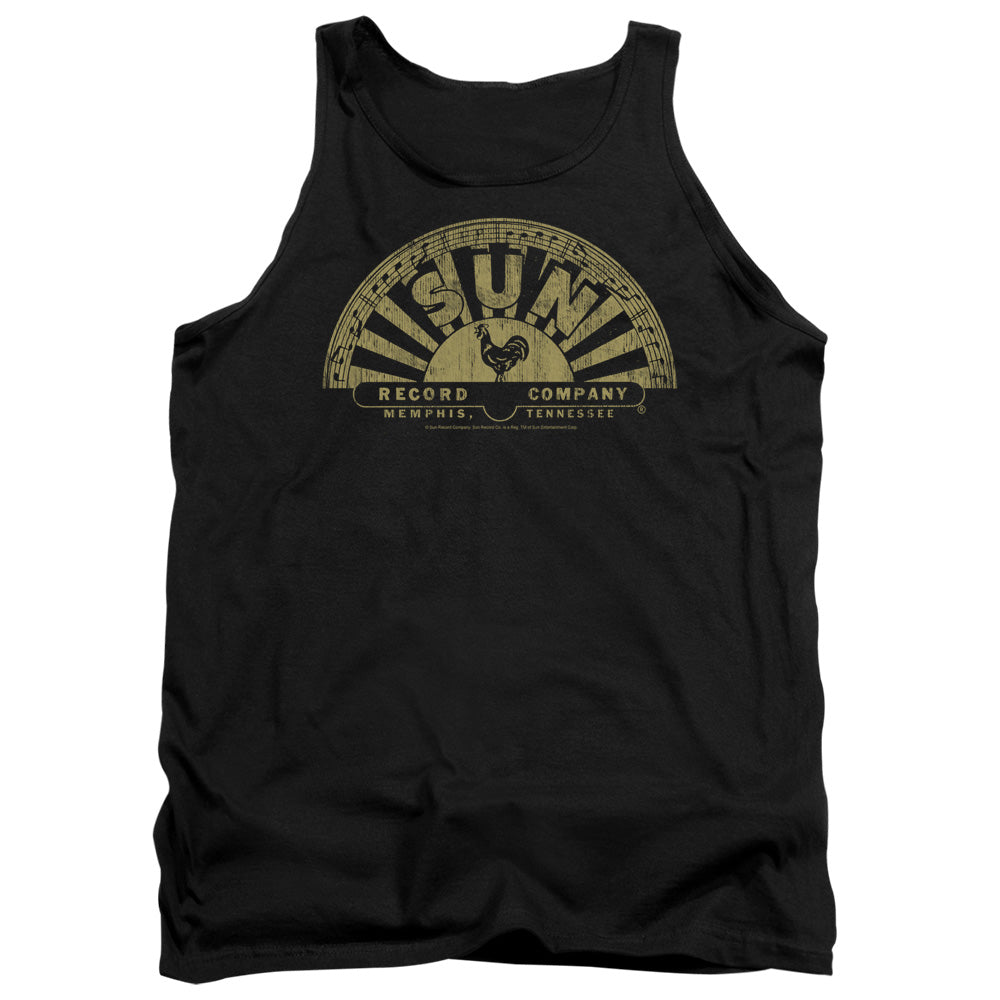 Sun - Tattered Logo - Adult Tank - Black