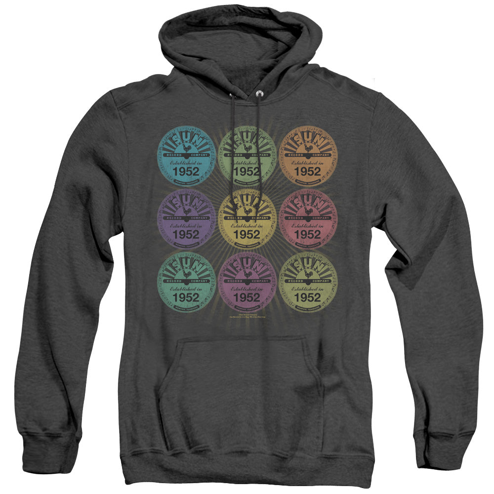 Sun - Rocking Color Block - Adult Heather Hoodie - Black