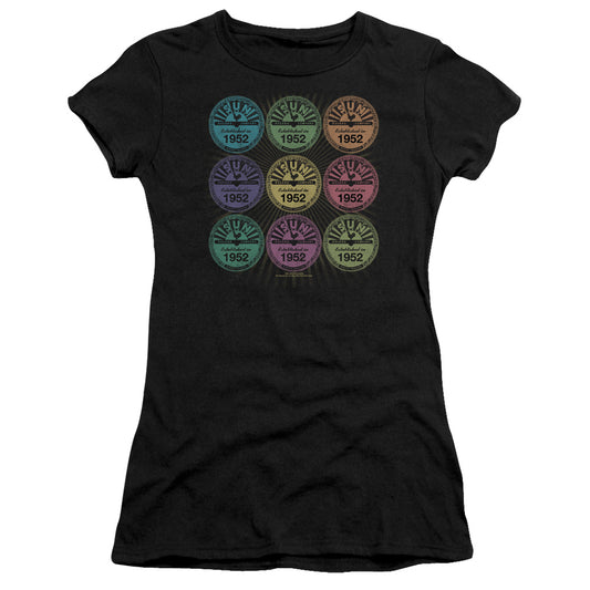 Sun - Rocking Color Block - Short Sleeve Junior Sheer - Black T-shirt