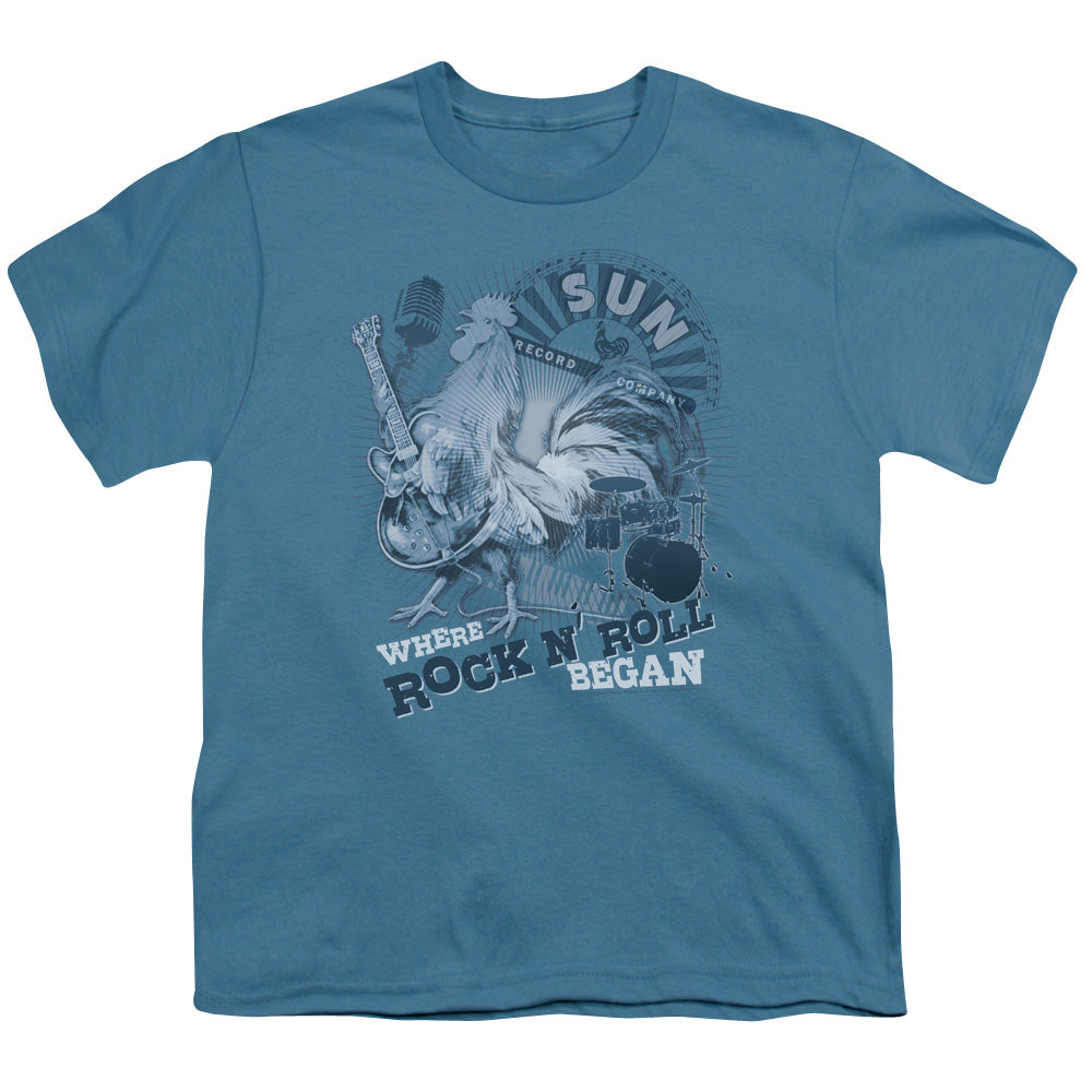Sun - Where Rock Began - Short Sleeve Youth 18/1 - Slate T-shirt