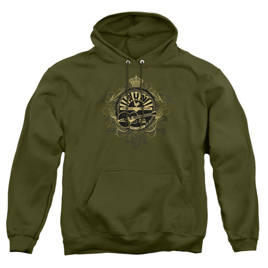 Sun - Rock Heraldry - Adult Pull-over Hoodie - Military Green