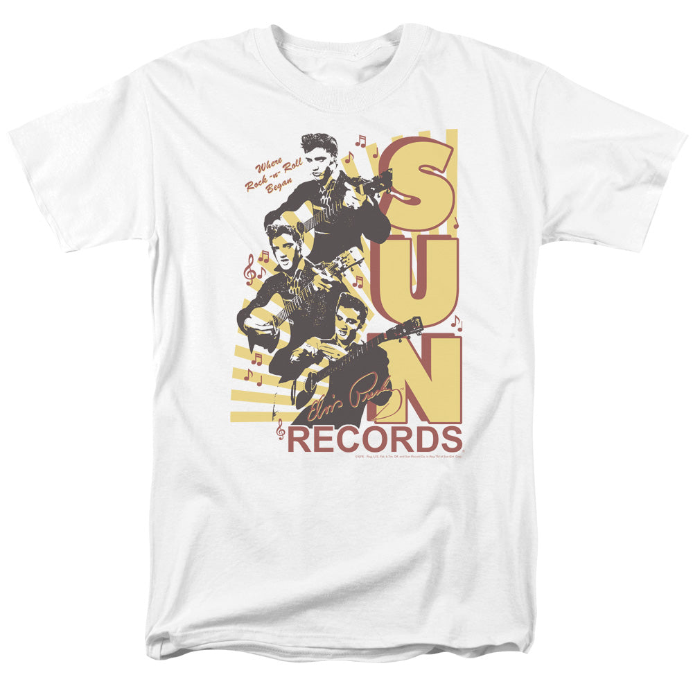 Sun - Tri Elvis - Short Sleeve Adult 18/1 - White T-shirt