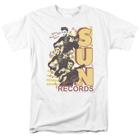 Sun - Tri Elvis - Short Sleeve Adult 18/1 - White T-shirt