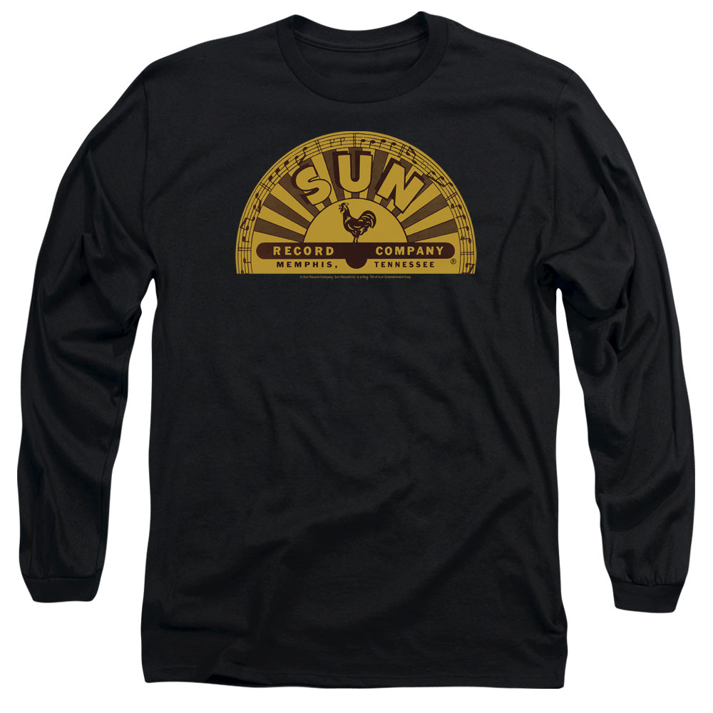 Sun - Traditional Logo - Long Sleeve Adult 18/1 - Black T-shirt