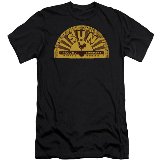 Sun - Traditional Logo - Short Sleeve Adult 30/1 - Black T-shirt
