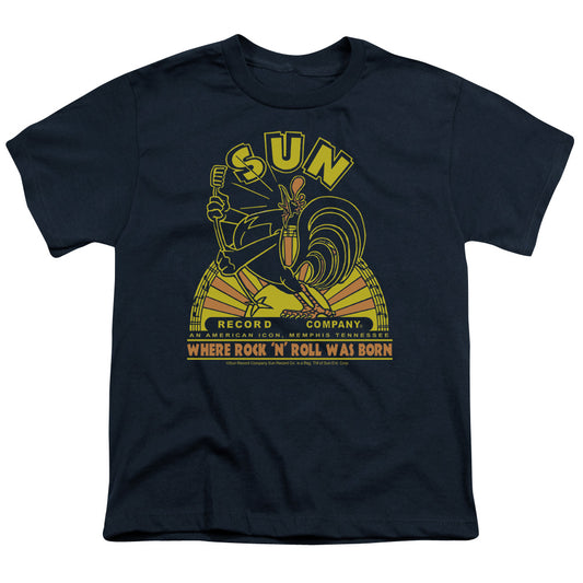 Sun - Rooster - Short Sleeve Youth 18/1 - Navy T-shirt