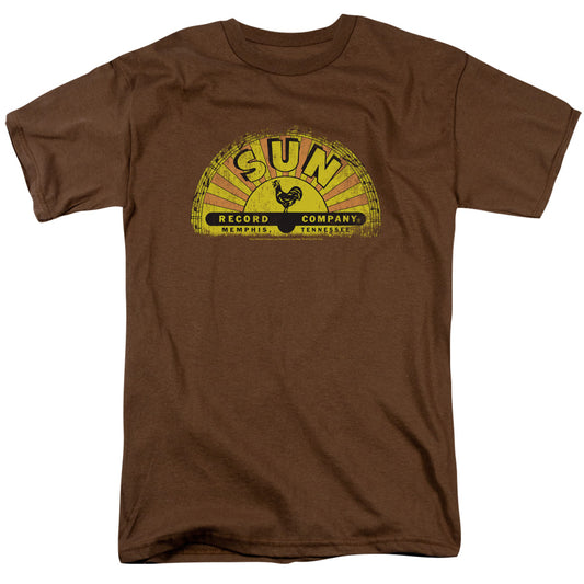 Sun - Vintage Logo - Short Sleeve Adult 18/1 - Coffee T-shirt