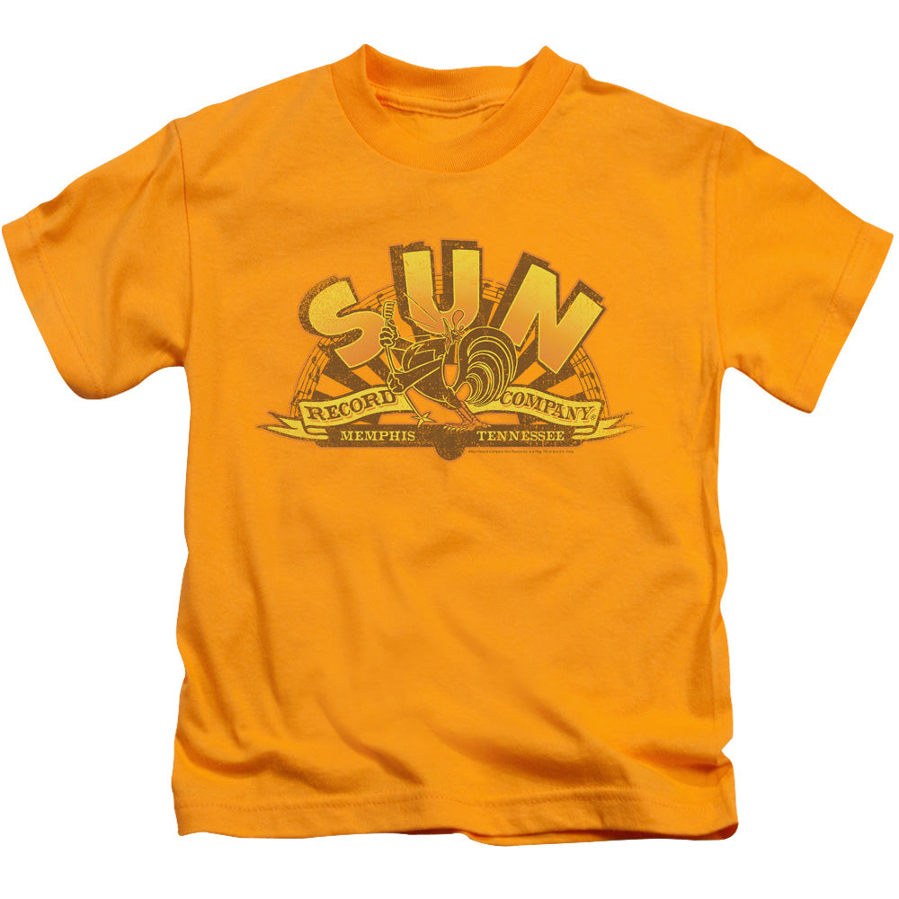 Sun - Rockin Rooster Logo - Short Sleeve Juvenile 18/1 - Gold T-shirt