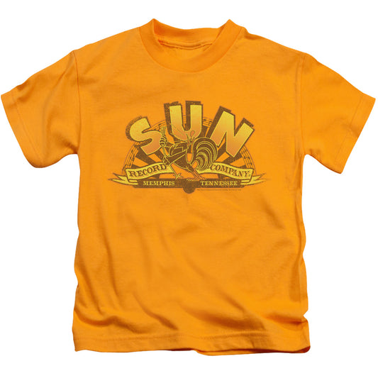 Sun - Rockin Rooster Logo - Short Sleeve Juvenile 18/1 - Gold T-shirt