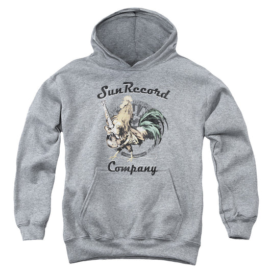 Sun - Rockin Rooster Logo - Youth Pull-over Hoodie - Heather
