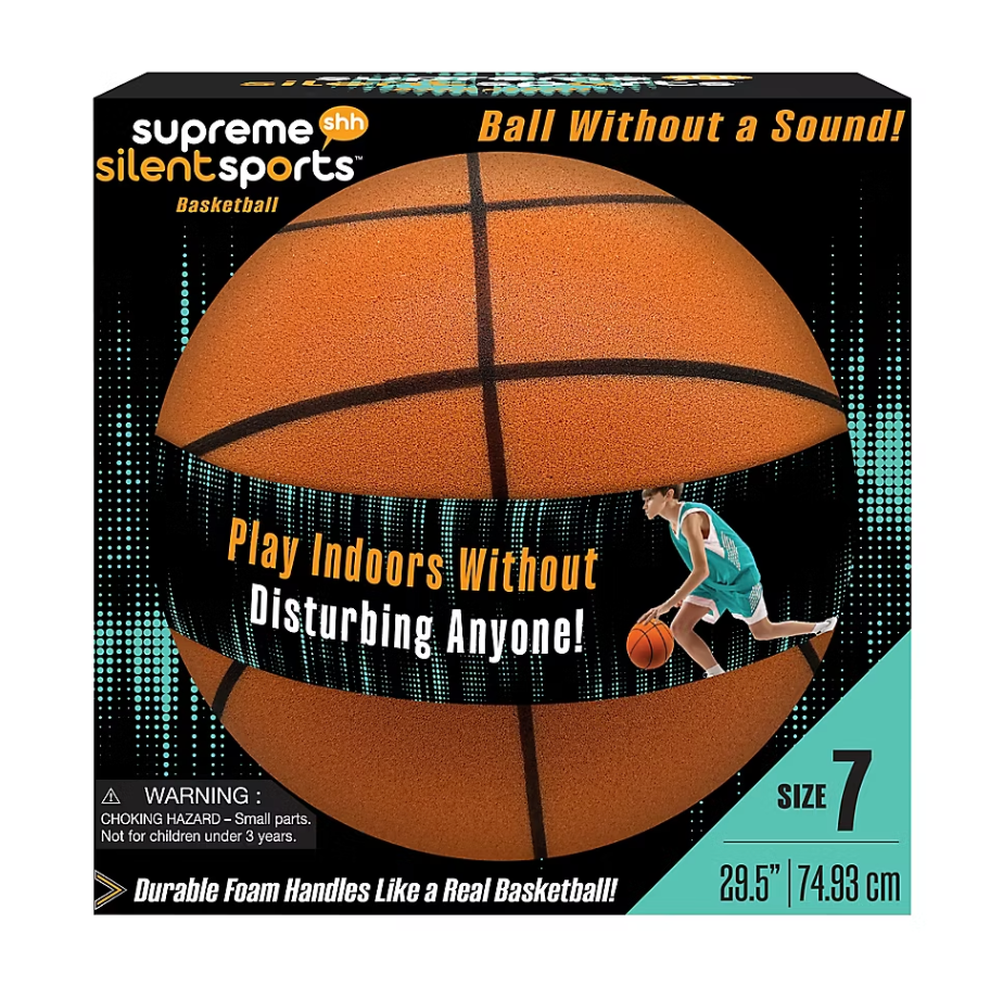 Supreme Silent Sports Basketball, Premium Foam, Standard Size
