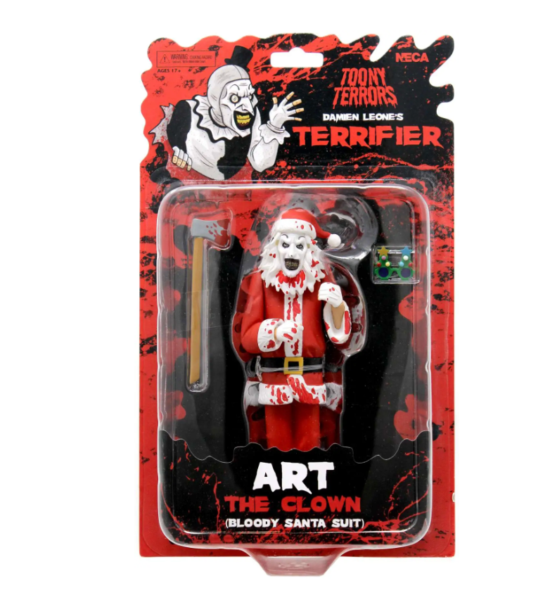 Terrifier Art The Clown Bloody Santa Suit Toony Terrors Action Figure
