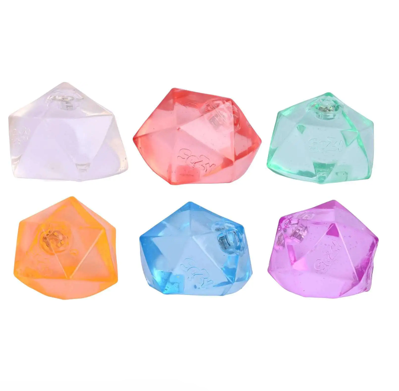 SQZY Squishy Gem Decahedron Light Up Squeeze Toy [1 RANDOM Color!]