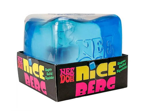NeeDoh Nice Berg 3-Inch Stress Ball [Translucent Blue, Larger "Nice Cube"!]