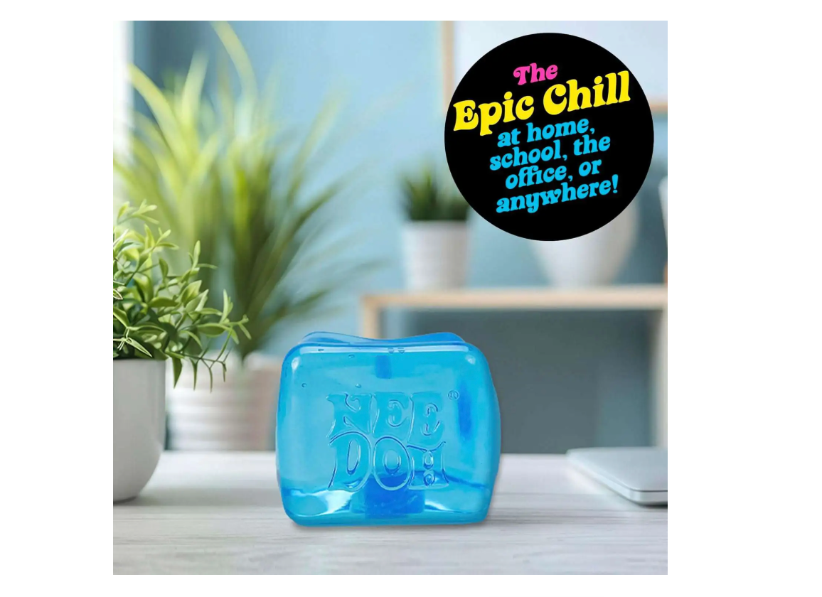 NeeDoh Nice Berg 3-Inch Stress Ball [Translucent Blue, Larger "Nice Cube"!]