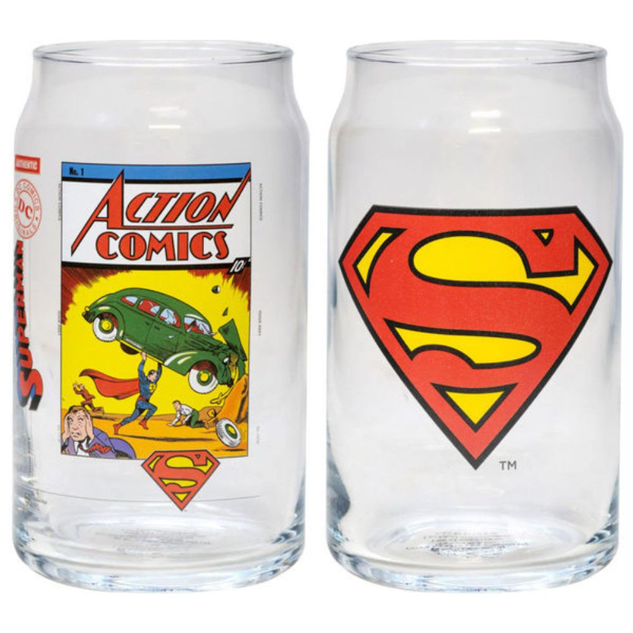 Superman Set of 16 Oz Glasses