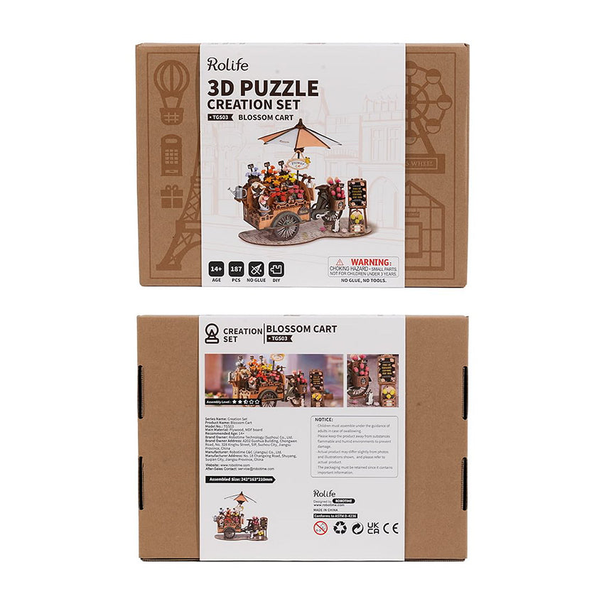 Blossom Cart 3D Puzzle Kit