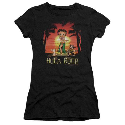 Betty Boop - Hulaboop - Short Sleeve Junior Sheer - Black T-shirt