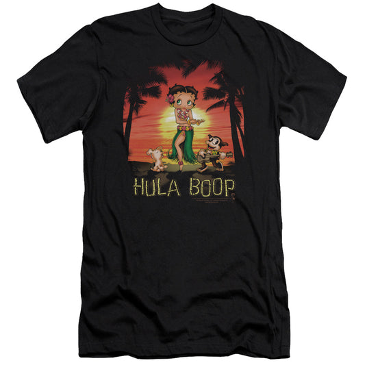 Betty Boop - Hulaboop-premuim Canvas Adult Slim Fit 30/1 - Black