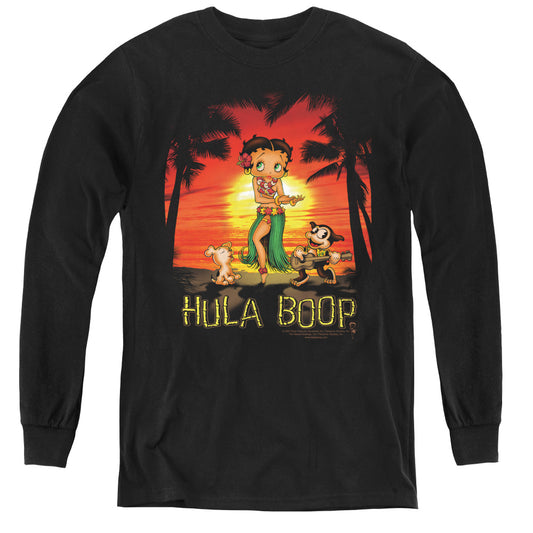 Betty Boop - Hulaboop - Youth Long Sleeve Tee - Black