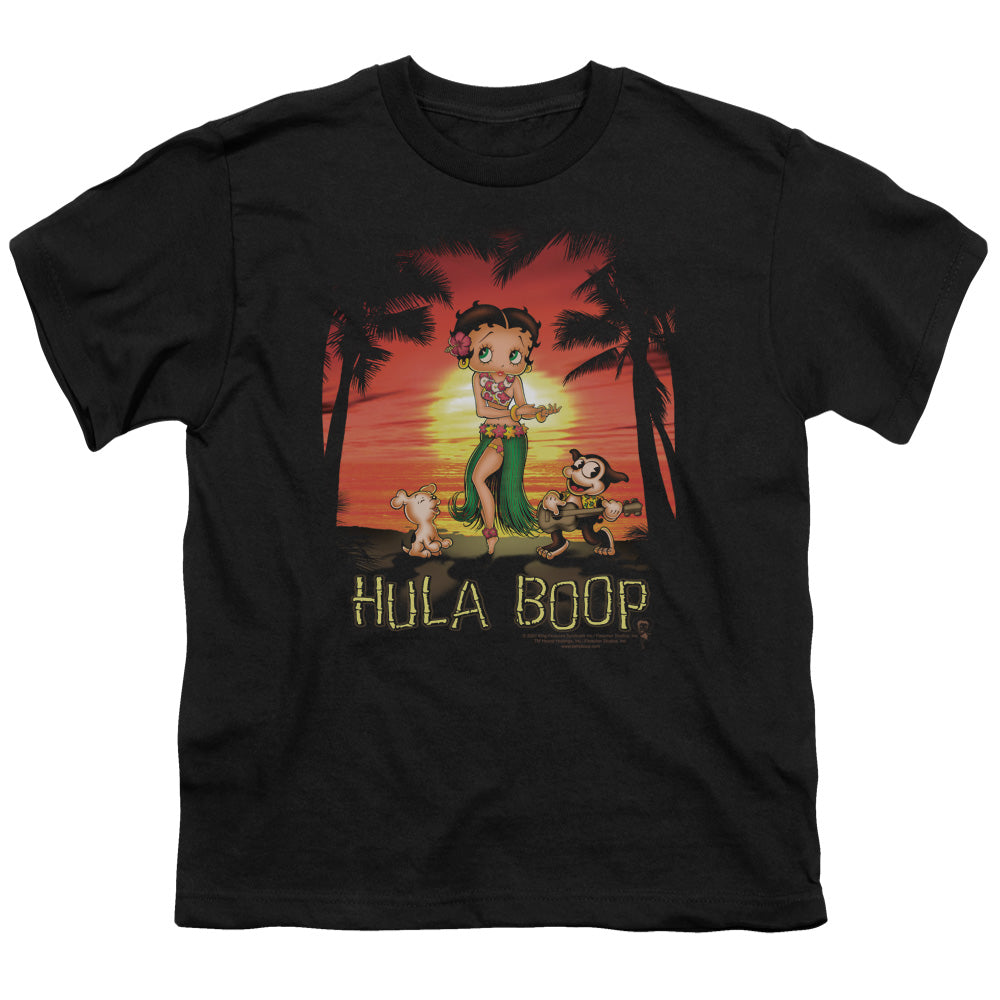 BETTY BOOP HULABOOP - S/S YOUTH 18/1 - BLACK T-Shirt