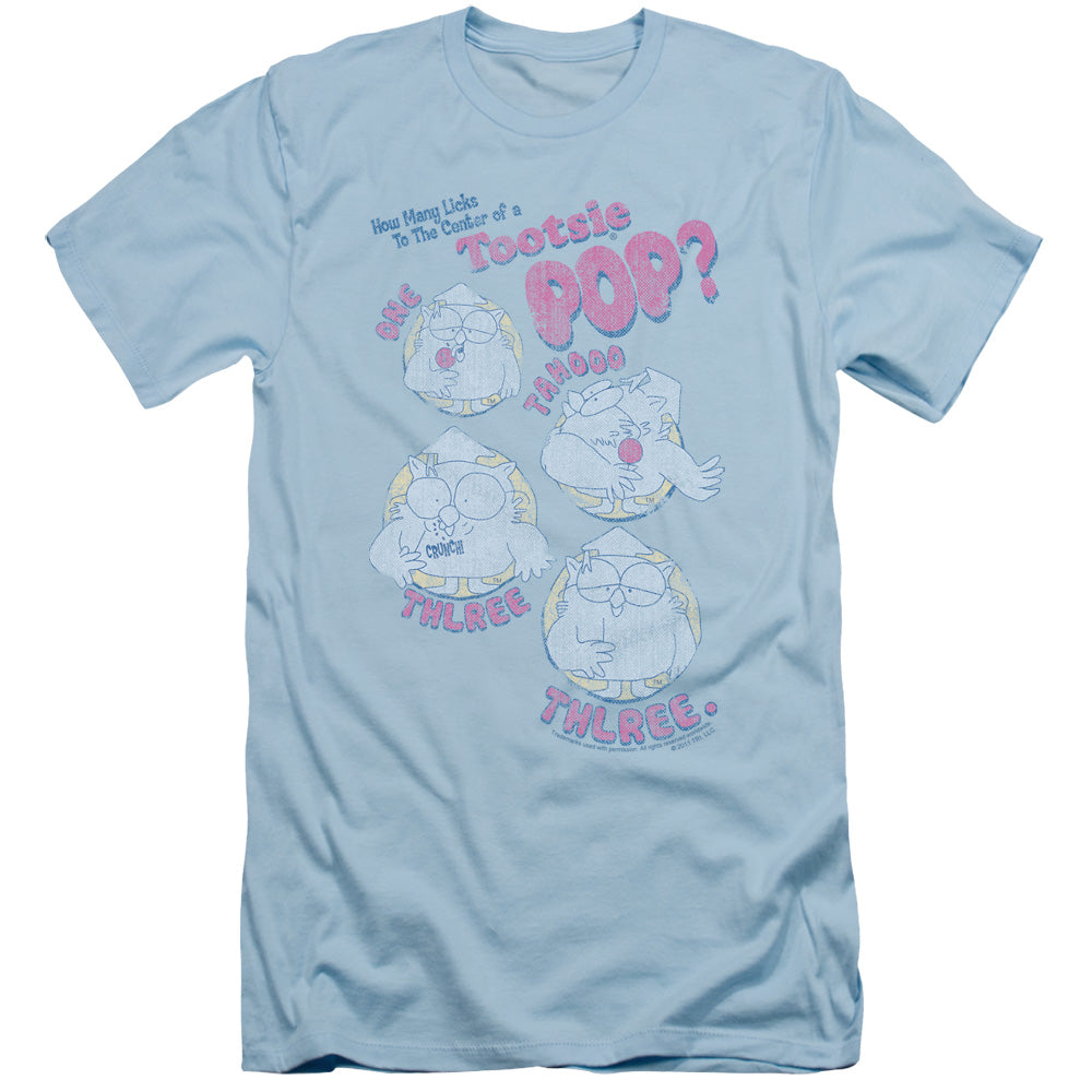Tootsie Roll - Three - Short Sleeve Adult 30/1 - Light Blue T-shirt