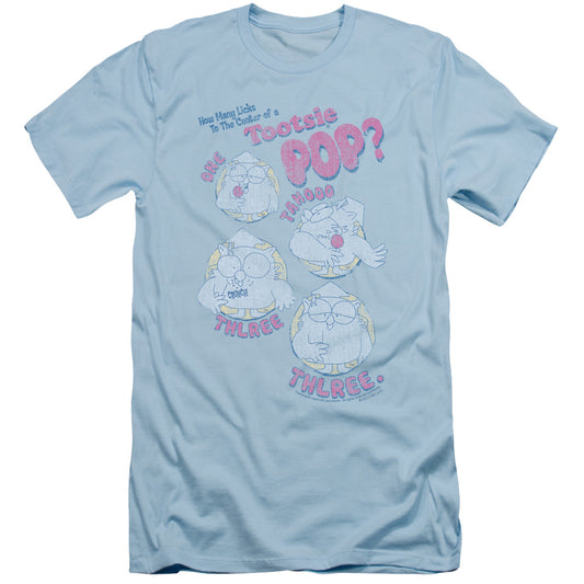 Tootsie Roll - Three - Short Sleeve Adult 30/1 - Light Blue T-shirt
