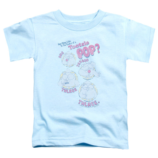Tootsie Roll - Three - Short Sleeve Toddler Tee - Light Blue T-shirt