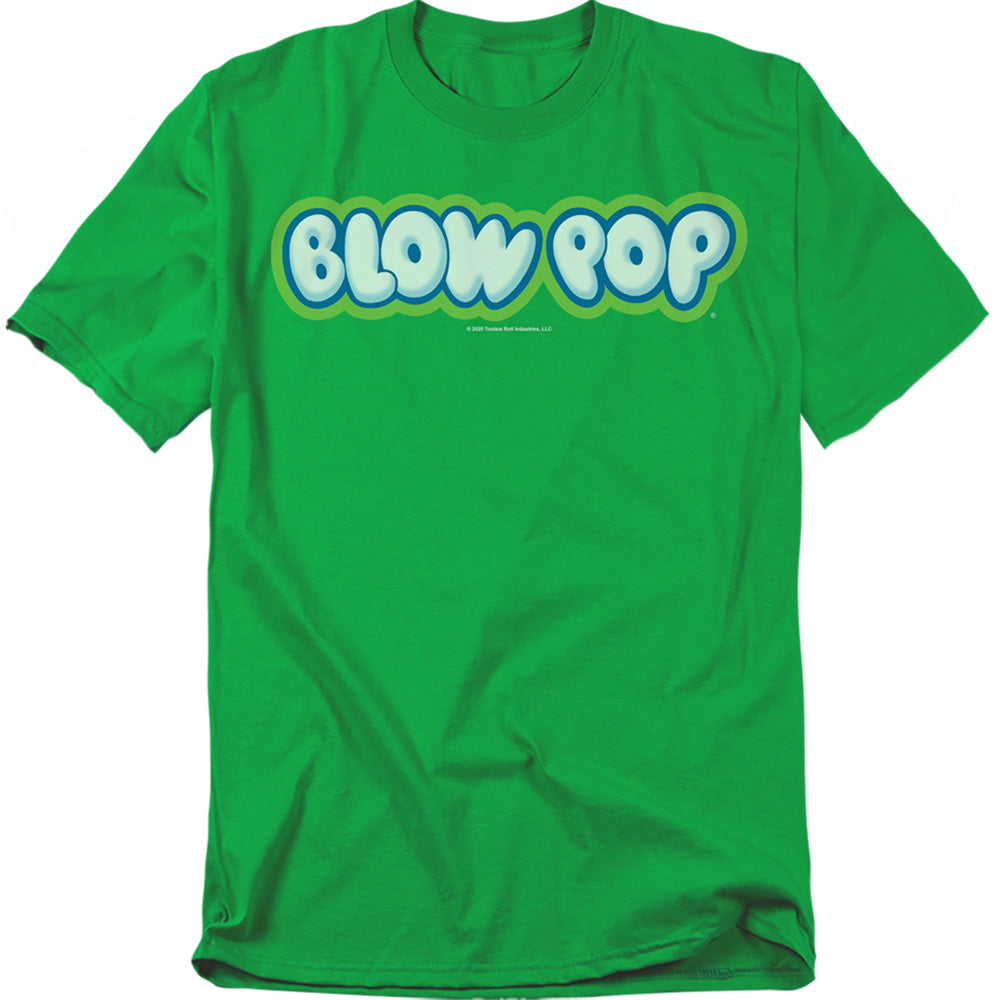 Tootsie Roll - Blow Pop Logo - Short Sleeve Adult 18/1 - Kelly Green T-shirt