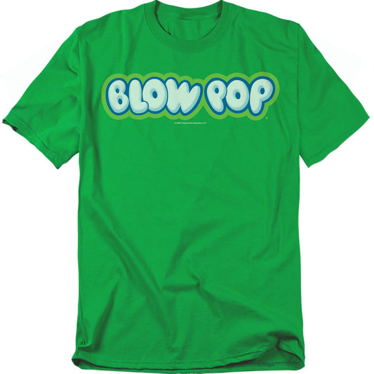 Tootsie Roll - Blow Pop Logo - Short Sleeve Adult 18/1 - Kelly Green T-shirt