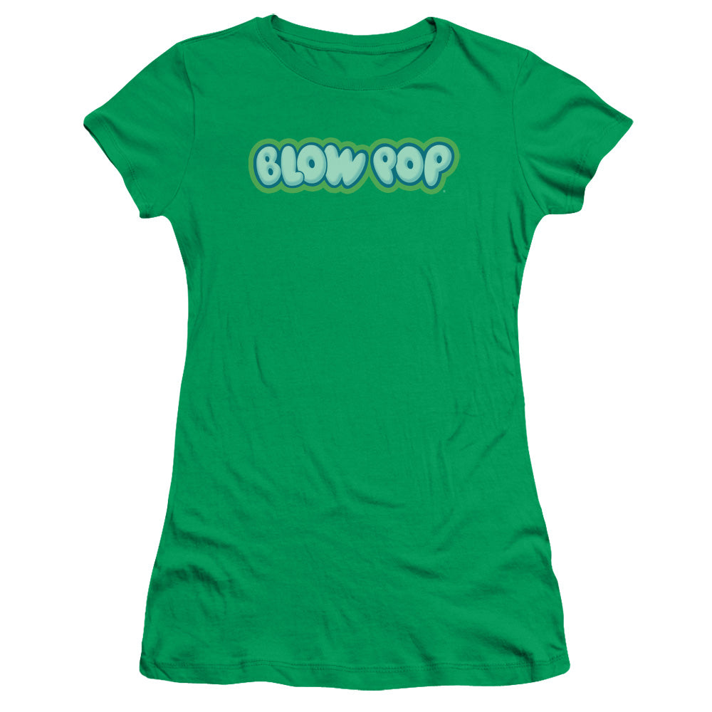 Tootsie Roll - Blow Pop Logo - Short Sleeve Junior Sheer - Kelly Green T-shirt