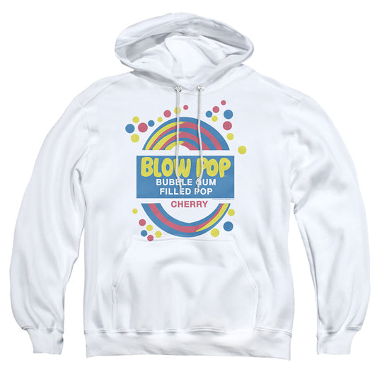 Tootsie Roll - Blow Pop Label - Adult Pull-over Hoodie - White