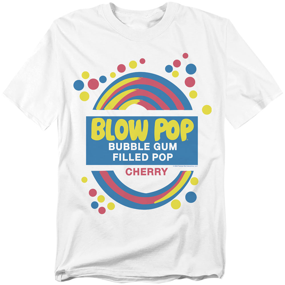 Tootsie Roll - Blow Pop Label - Short Sleeve Adult 18/1 - White T-shirt
