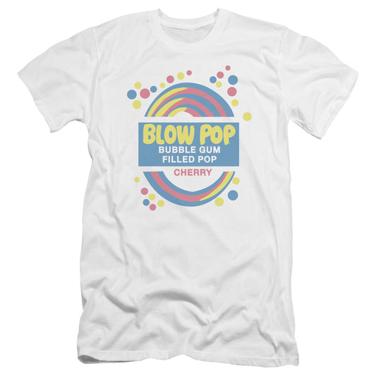Tootsie Roll - Blow Pop Label-premuim Canvas Adult Slim Fit 30/1 - White