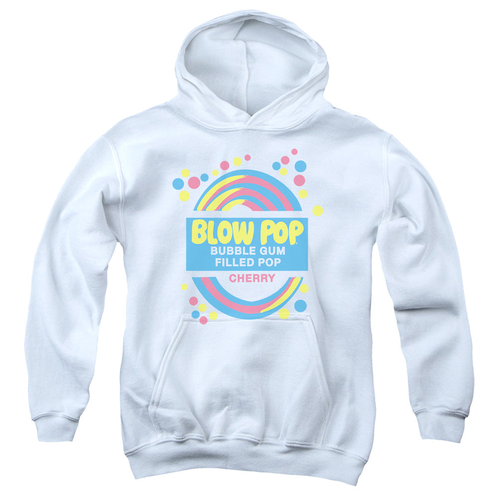 Tootsie Roll - Blow Pop Label - Youth Pull-over Hoodie - White