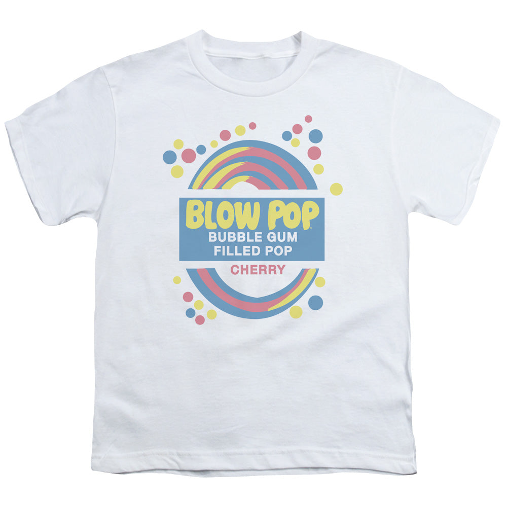 Tootsie Roll - Blow Pop Label - Short Sleeve Youth 18/1 - White T-shirt