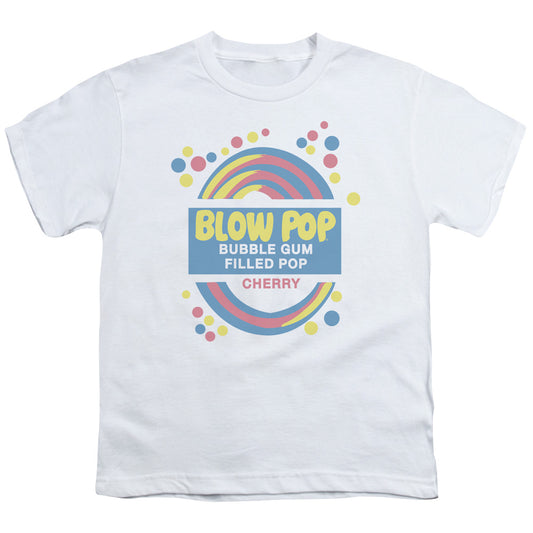 Tootsie Roll - Blow Pop Label - Short Sleeve Youth 18/1 - White T-shirt