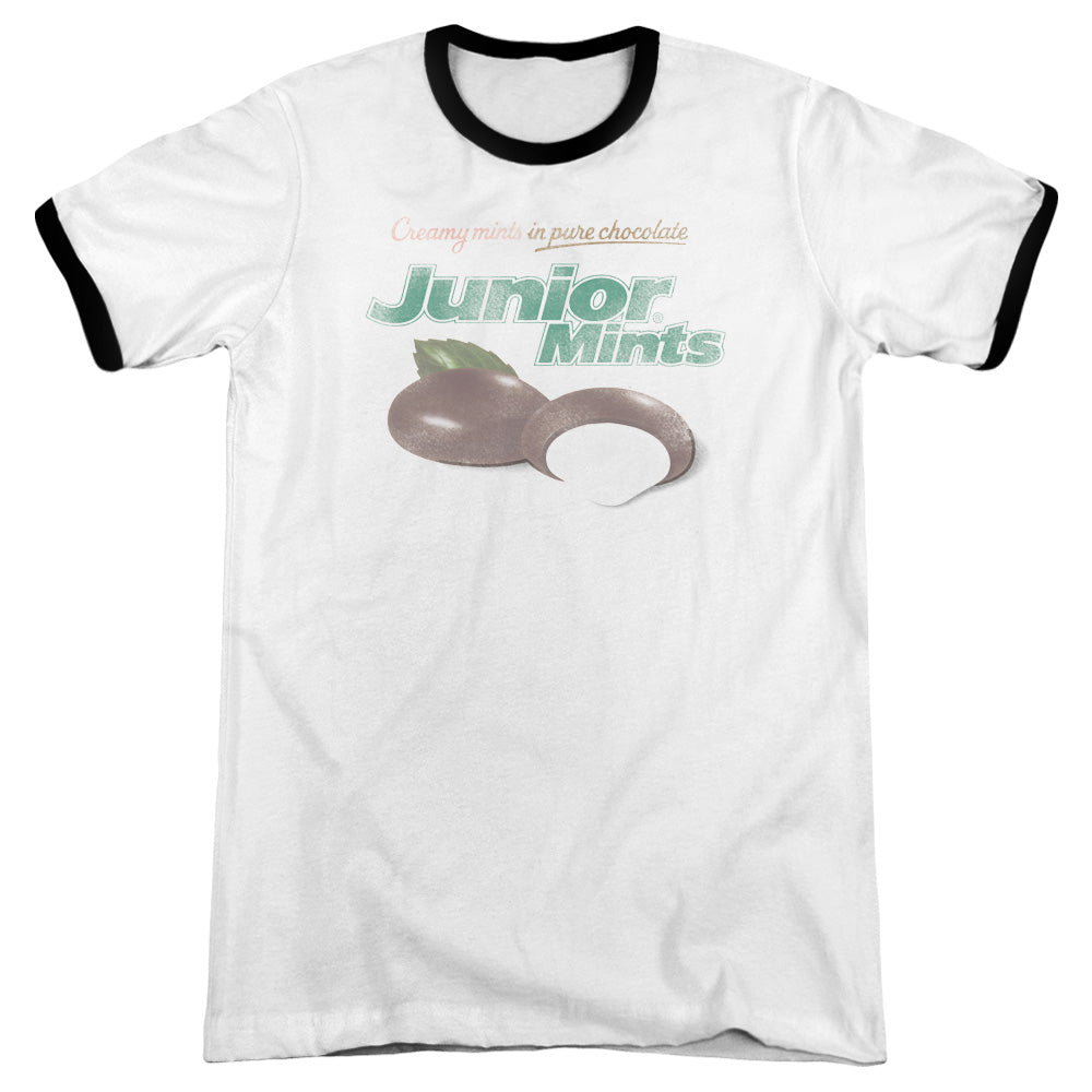 Tootsie Roll - Junior Mints Logo - Adult Ringer - White/black